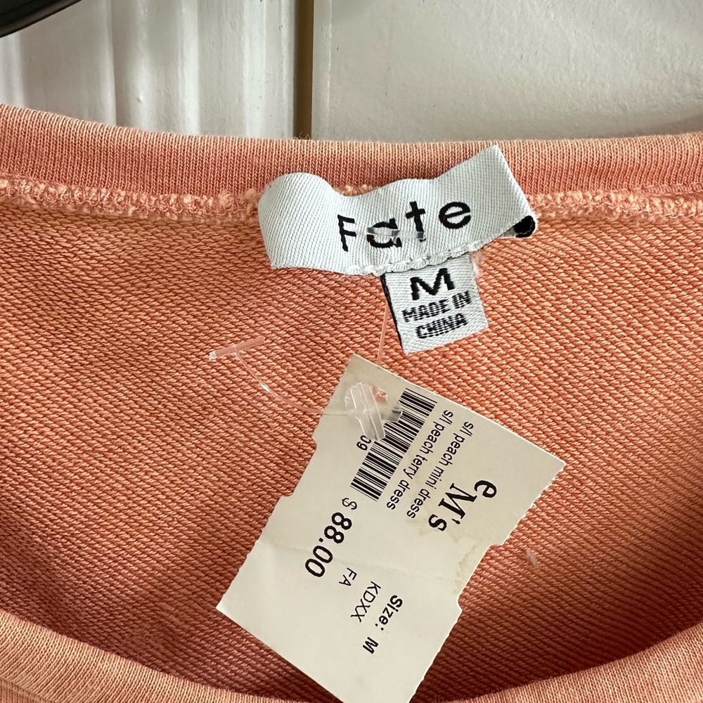 Fate peach terry mini dress - Picture 4 of 6